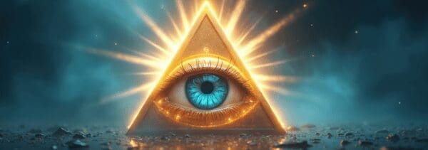Illustration of a mystic eye symbolising foresight and predictions about the future of AI.