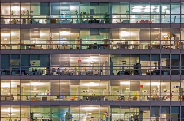 Vienna offices at night