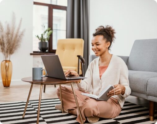 young-woman-working-from-home